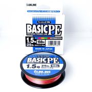 Шнур плетенный SUNLINE Basic PE x4 150m Multicolor #1.5 (0.209mm) 11kg 547845