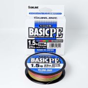 Шнур плетенный SUNLINE Basic PE x4 200m Multicolor #1.5 (0.209mm) 548019