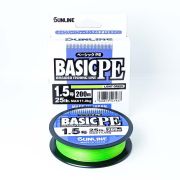 Шнур плетенный SUNLINE Basic PE x4 200m Light Green #1.5 (0.209mm) 547937