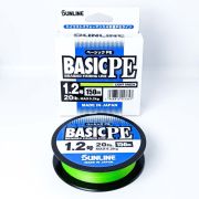 Шнур плетенный SUNLINE Basic PE x4 150m Light Green #1.2 (0.187mm) 9.2kg 547647