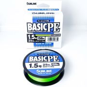 Шнур плетенный SUNLINE Basic PE x4 150m Light Green #1.5 (0.209mm) 11kg 547654