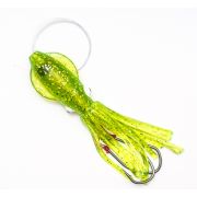 Каракатица B2SQUID 12,7 см оснащенная Chartreuse/Silver Flake (поводок, ассист хук) (СП)