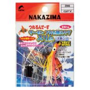 Октопус оснащенный NAKAZIMA SALMON FUKASE RIG SLIM 55mm #GPY (поводок 1м с карабином) (2946)
