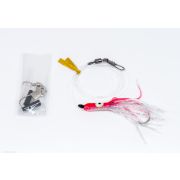 Октопус оснащенный NAKAZIMA SALMON FUKASE RIG SLIM 55mm #KRS (поводок 1м с карабином) (2948)
