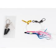 Октопус оснащенный NAKAZIMA SALMON FUKASE RIG SLIM 55mm #PBS (поводок 1м с карабином) (2949)