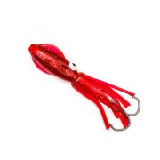 Каракатица B2SQUID 12,7 см оснащенная Wine Red/Silver Flakes/White Eyes U (поводок, ассист хук) (СП)