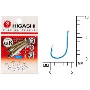Крючок Higashi Umitanagoringed#0,8 Blue 10шт.