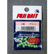 Бусины силиконовые FUJIBAIT Luminous Soft Beads #3.0 1.2mm Green 1047
