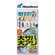 Самодур HAYABUSA HS351 #6 (поводок 0,285mm; леска 0.370mm; гирлянда 1.5m)