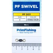 Вертлюг PF SWIVEL Double Color #2 (уп.10шт) PF003-2