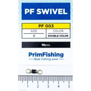 Вертлюг PF SWIVEL Double Color #3 (уп.10шт) PF003-3