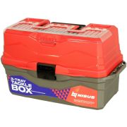 Ящик рыболовный для снастей 3-х полочный Tackle Box Nisus (красный)