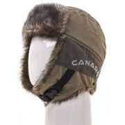 Шапка ушанка зимняя Huntsman Канада (тк.Finlandia) (цв.Хаки) р.58-60