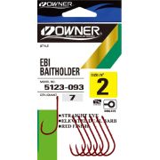 Крючок OWNER Ebi Baitholder Hook #1 Red (7шт) 5123-103