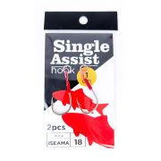 Крючок Single Assist Hook Iseama #18 (1см) 2шт.