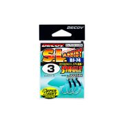 Крючок Assist Hook DECOY Super Light Jigging Assist Single DJ-74 #6 (уп.3шт) (832325)
