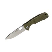 Нож Honey Badger Flipper D2 M (HB1057) с зелёной рукоятью