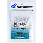 Самодур HAYABUSA CUSTOM DE- KASTRI T90807E1 #4 (поводок 0.185mm, леска 0.235mm, 1,0m)