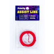 Шнур PrimJig Assist Line 1.0mm 250lb 5m Red