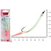 Крючок оснащенный кембриком HIGASHI Gummi Makk #4/0 (set-3pcs) #02 Red Head