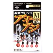 Вертлюг с застежкой SASAME N-207 #M 0.8mm (уп.4шт)