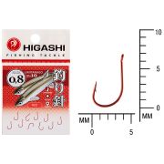 Крючок Higashi Umitanagoringed#0,8 Red 10шт.