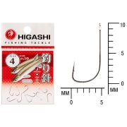 Крючок HigashiSode ringed #4 Silver (10шт)