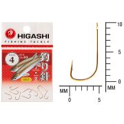 Крючок HigashiSode ringed #4 Gold (10шт)