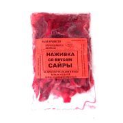 Наживка для ловли морской рыбы WELL BAITS Кальмар окрашенный со вкусом Сайры (150гр)