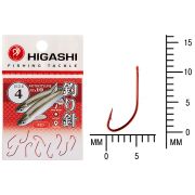 Крючок Higashi Akitakitsune ringed #4 Red