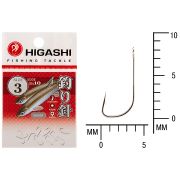 Крючок HigashiSode ringed #3 Silver (10шт)