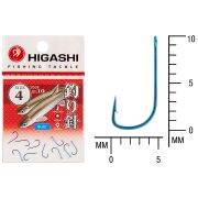 Крючок HigashiSode ringed #4 Blue 10шт.