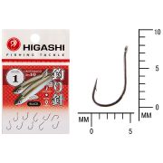 Крючок Higashi Umitanagoringed#1 Black (10шт)