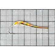 Блесна Змейка Черпак с Жалом P (30мм) (0,9гр) (незильбер+каро+латунь+глаз и полосы Glow)