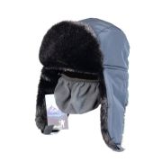 Шапка-ушанка с маской SKADI GEAR Иртыш (тк.Taslan) (серый) норка р.56-58